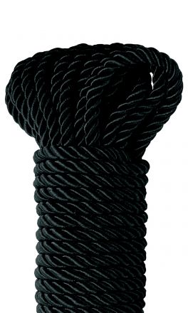 Черная веревка для бондажа Deluxe Silky Rope