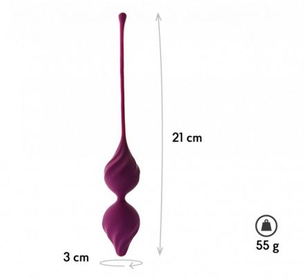 Рельефные фиолетовые вагинальные шарики Alcor