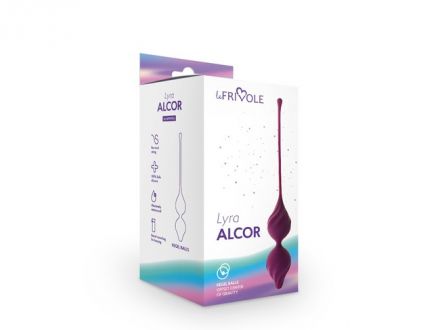 Рельефные фиолетовые вагинальные шарики Alcor