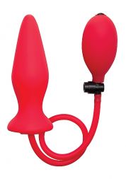 Надувная анальная пробка Inflatable Silicone Plug Red