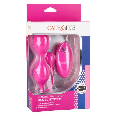 Розовые вагинальные шарики Remote Dual Motor Kegel System