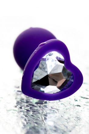 Фиолетовая анальная втулка Штучки-дрючки со стразом