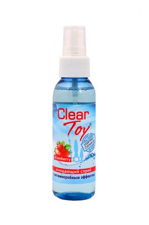 Очищающий спрей Clear Toys Strawberry с антимикробным эффектом