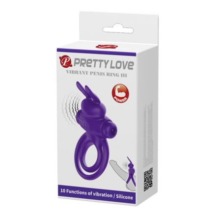 Эрекционное кольцо Vibrating Penis Ring III Purple