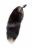 Анальная втулка Metal Small хвостом черно-бурой лисы